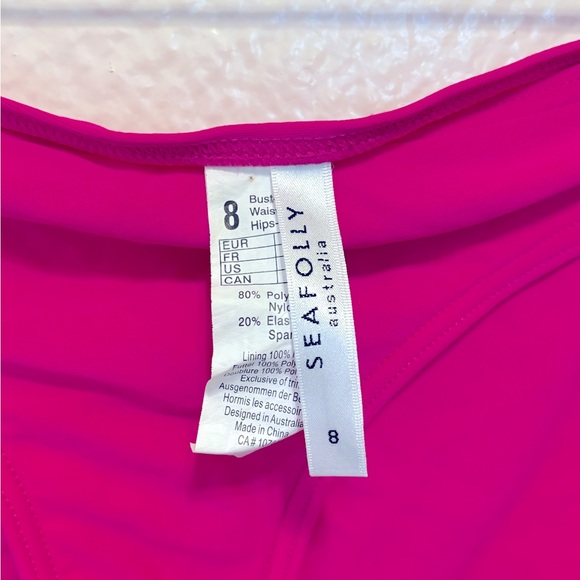 Seafolly Australia Bright Fuchsia 2 Piece Bikini 4 - Picture 4 of 8